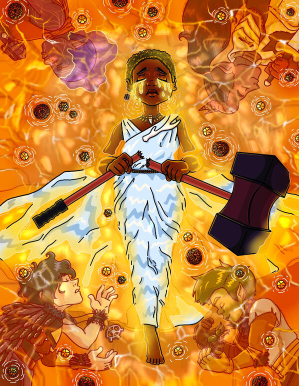 Zine Piece for Roll To Fall In Love - A fanzine for the podcast Legendlark